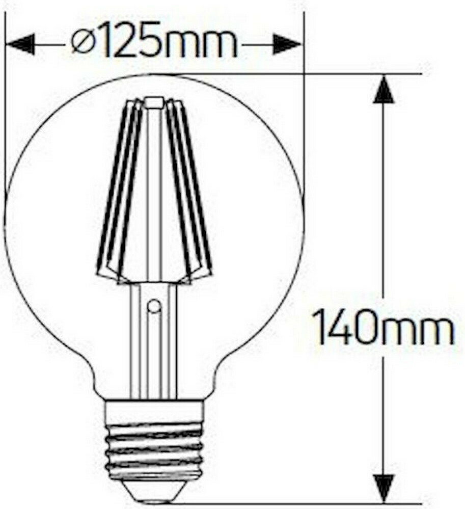 Geyer Λάμπα LED για Ντουί E27 Θερμό Λευκό 1521lm LFGNW2712  G125  - second view