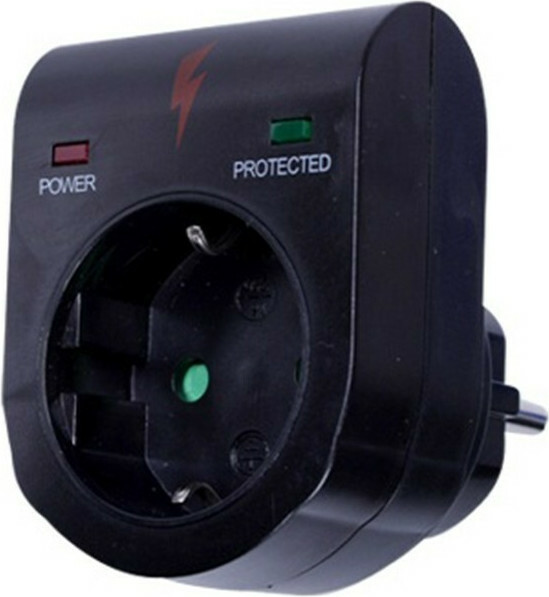 Geyer Μονή Εξωτερική Πρίζα Ρεύματος Ασφαλείας Μαύρη PA-GE3A-01SD1