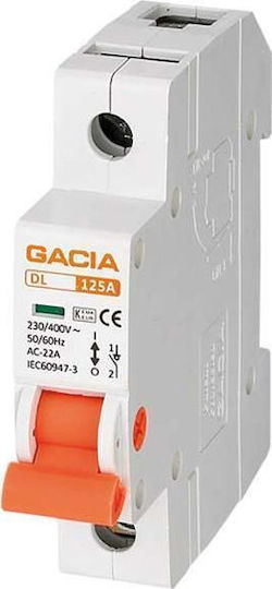 Gacia Μονοπολικός ΓΕΝΙΚΟΣ Διακόπτης Ράγας 230V 40A 500-42100
