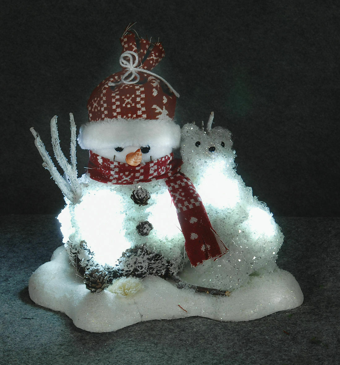 LIANOS Led Φωτιζόμενοι Χιονάνθρωποι Με Φώς Μπαταρίας,30 x 30 x 23(Η)cm 154824 