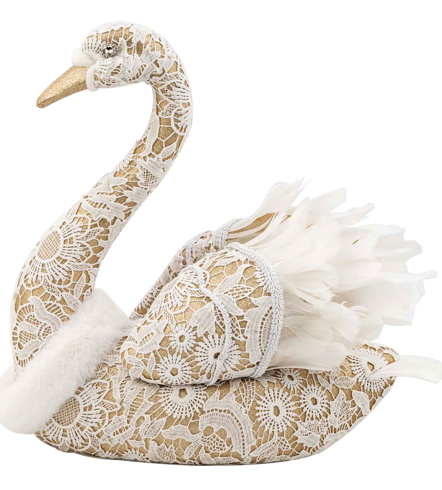 LIANOS Χριστουγεννιάτικος Διακοσμητικός Κύκνος 38 x 18 x 35(h)cm 240039