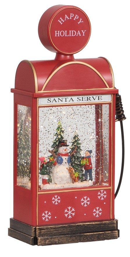 LIANOS Χριστουγεννιάτικη Διακοσμητική Χιονόμπαλα Μ Φώς Και Μουσική Μπαταρίας Και Καλώδιο Usb 11,5 x 7,5 x 27(Η)cm  26185