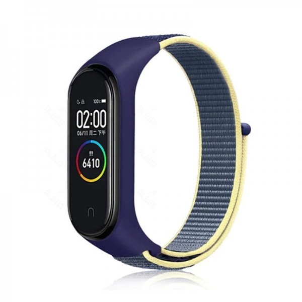 Woven Texture Λουράκι Κίτρινο / Μπλε (Mi Band 3/Mi Smart Band 4)